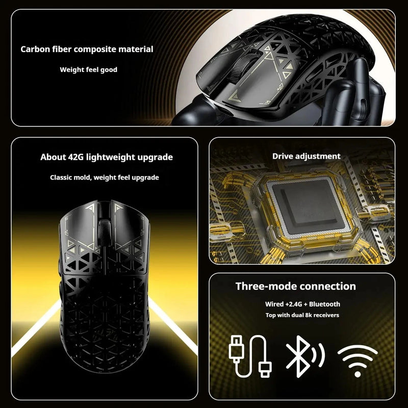 IPI Float 88 Mouse Gaming 8K Carbon Fiber
