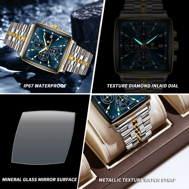 LuxeArc Square Watch