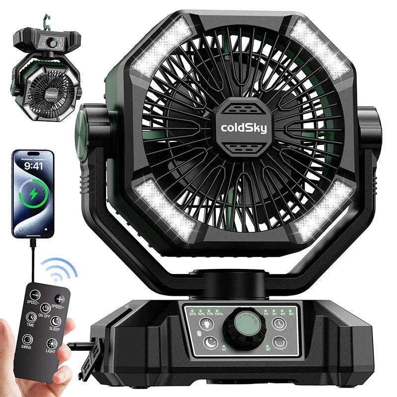 ColdSky Ventilador de acampamento