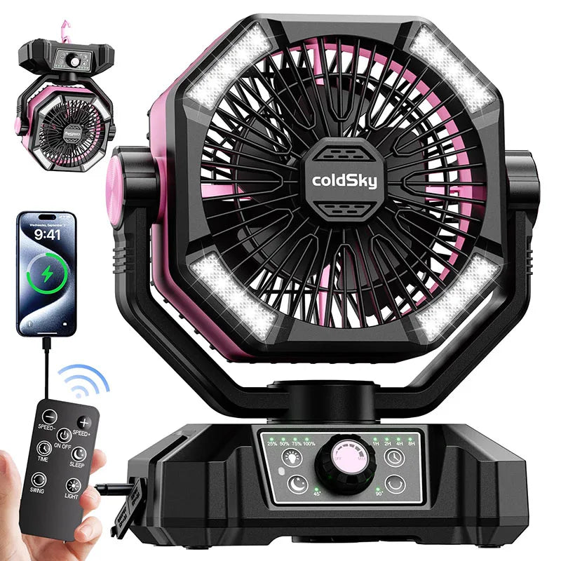 ColdSky Ventilador de acampamento