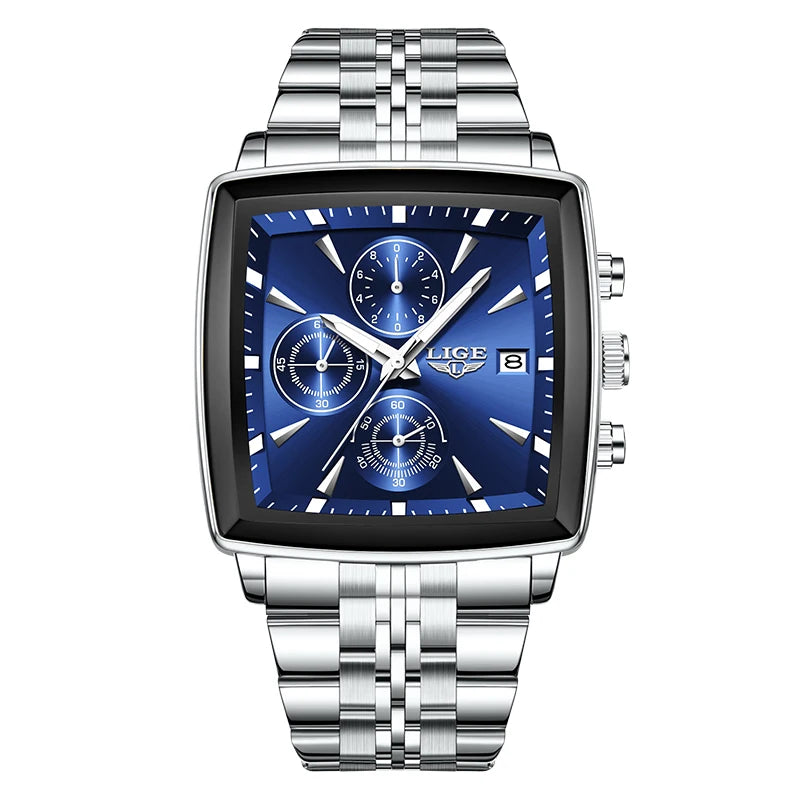Military Square LIGE Mens Watches