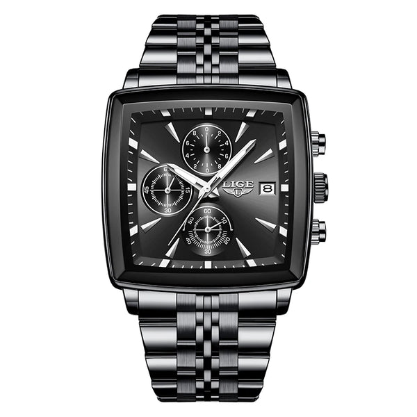 Military Square LIGE Mens Watches