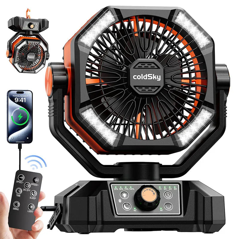 ColdSky Ventilador de acampamento