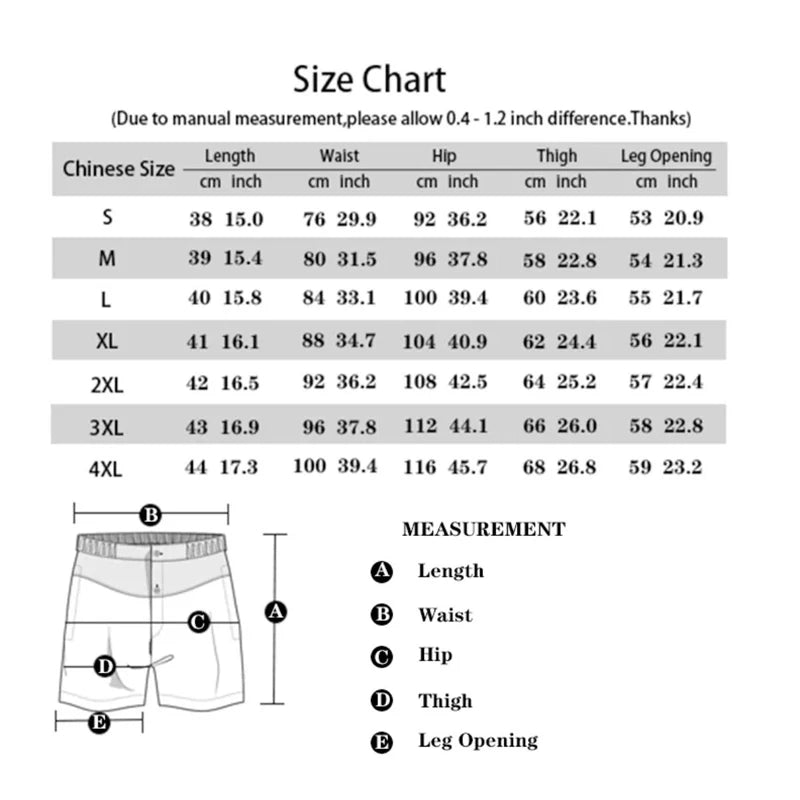 Men's Casual Shorts Summer Slim Fit
