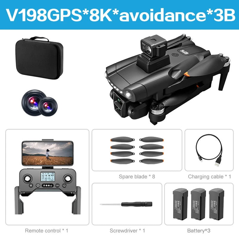 Xiaomi Mijia V198 MAX GPS Drone 8K Profesional HD Camera