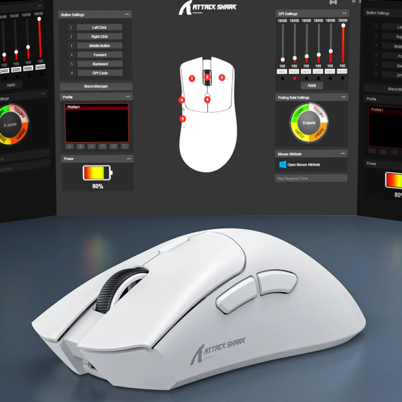 R1 Attack Shark Wireless Mouse Bluetooth
