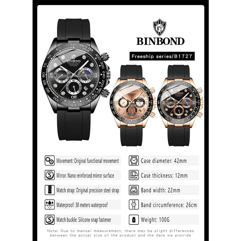 BINBONG Quartz Watch for Men