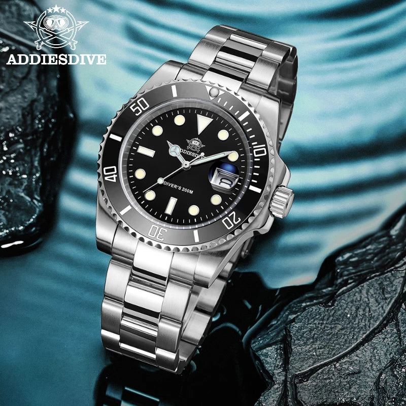 SilverEdge Stainless Steel Watch Men's