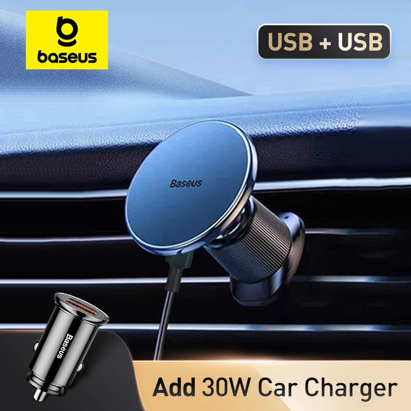 Baseus Magnetic Wireless Charger Car Phone Holder
