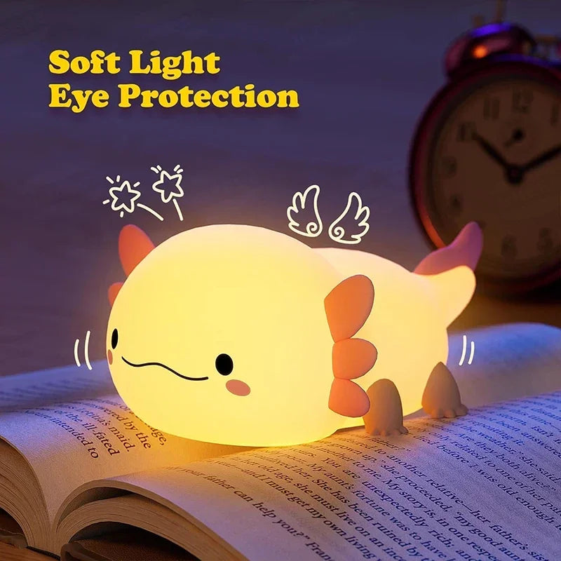 Cute Axolotl Night Light Silicone