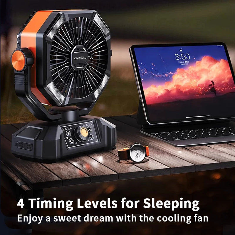 ColdSky Ventilador de acampamento