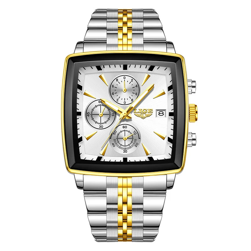 Military Square LIGE Mens Watches