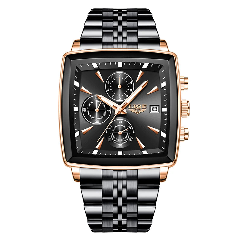 Military Square LIGE Mens Watches