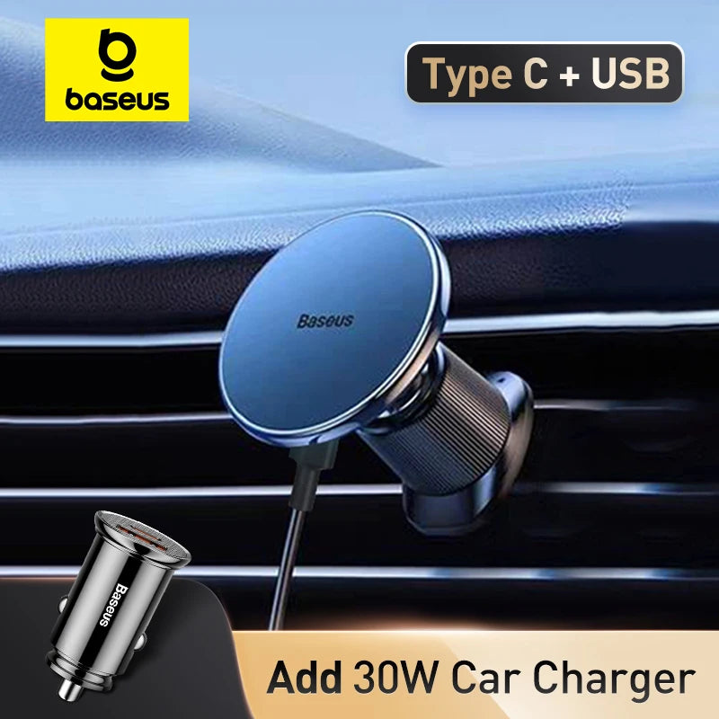 Baseus Magnetic Wireless Charger Car Phone Holder