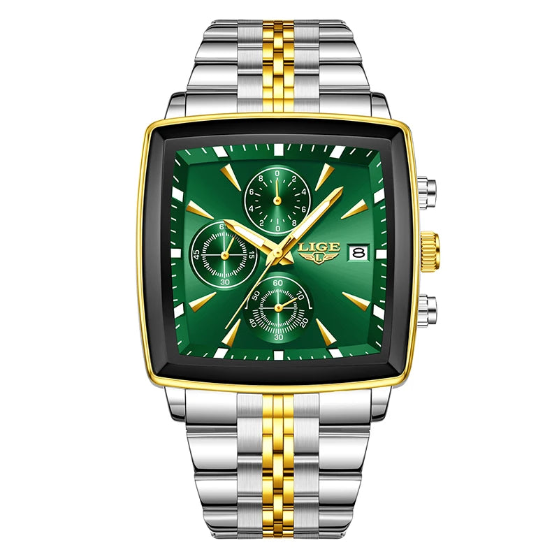 Military Square LIGE Mens Watches