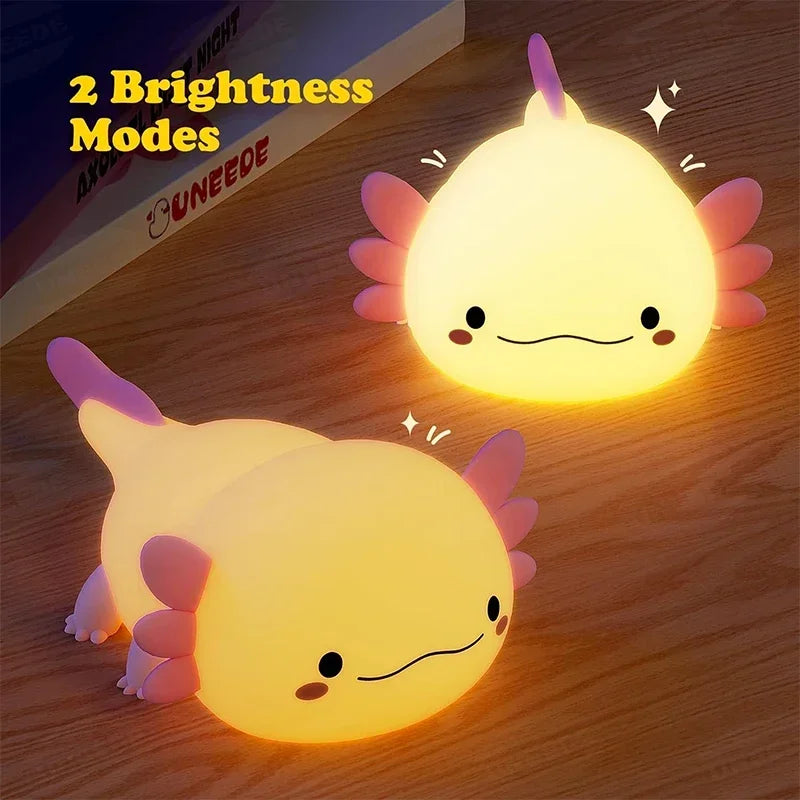 Cute Axolotl Night Light Silicone
