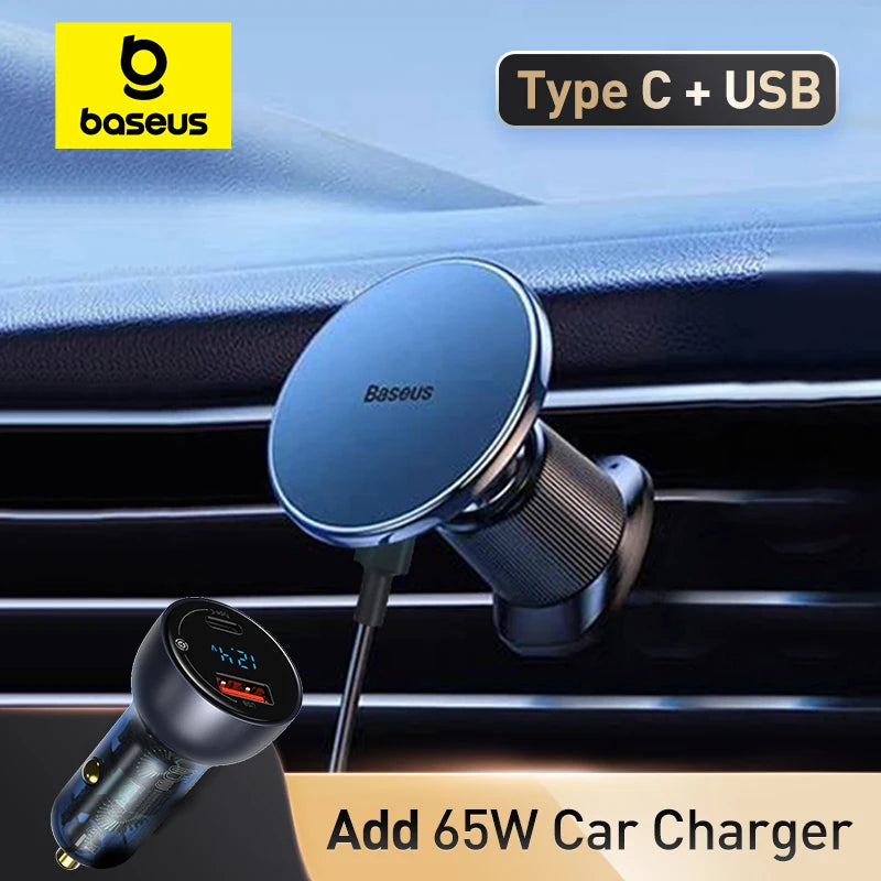 Baseus Magnetic Wireless Charger Car Phone Holder