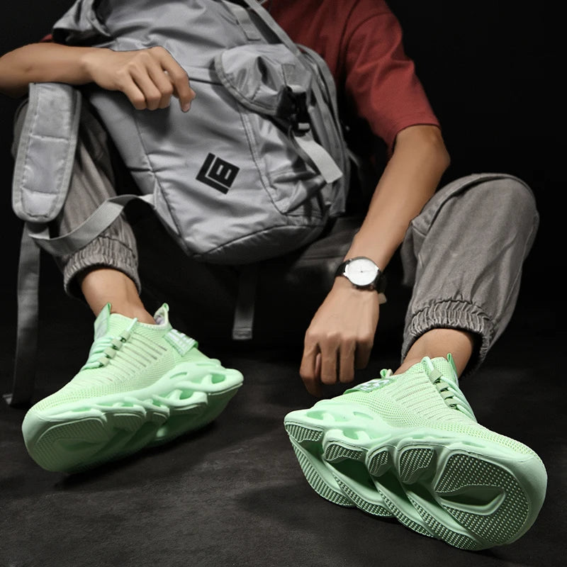 Men's Running Shoes Mesh Knitted Breathable